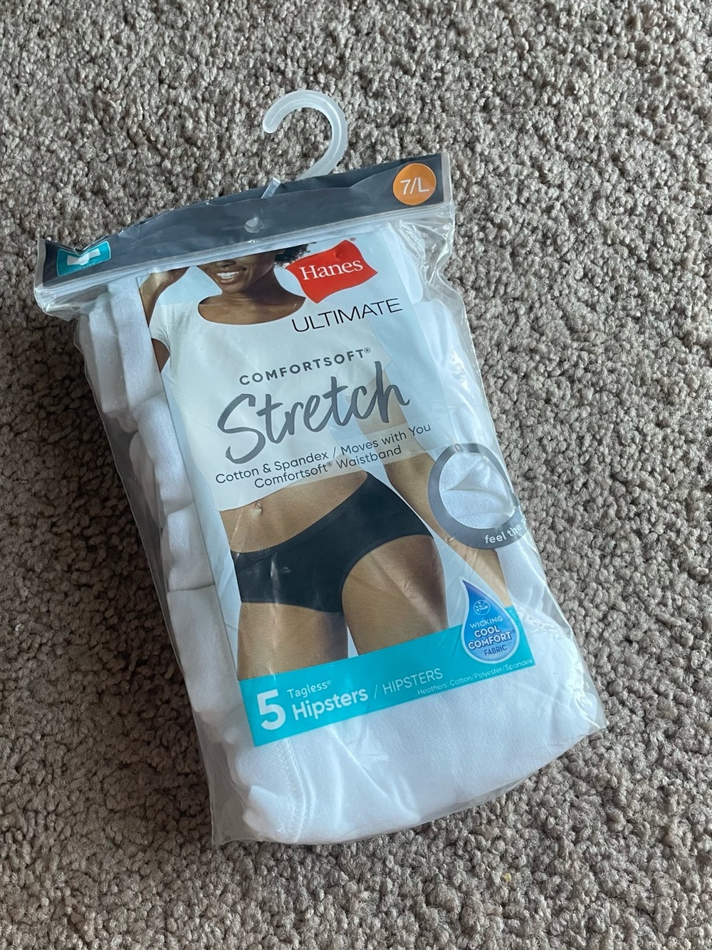 Hanes Ultimate Comfortsoft Stretch Cotton Hipsters panties